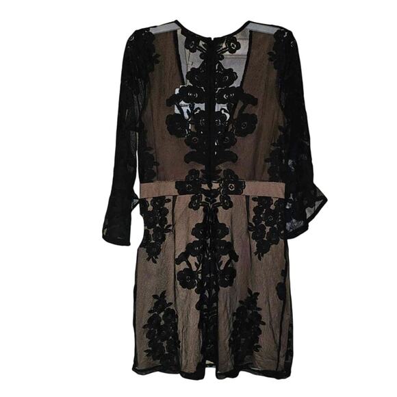 New FREE PEOPLE For Love & Lemons Temecula Mini Dress $248 X-SMALL Black - Picture 8 of 9